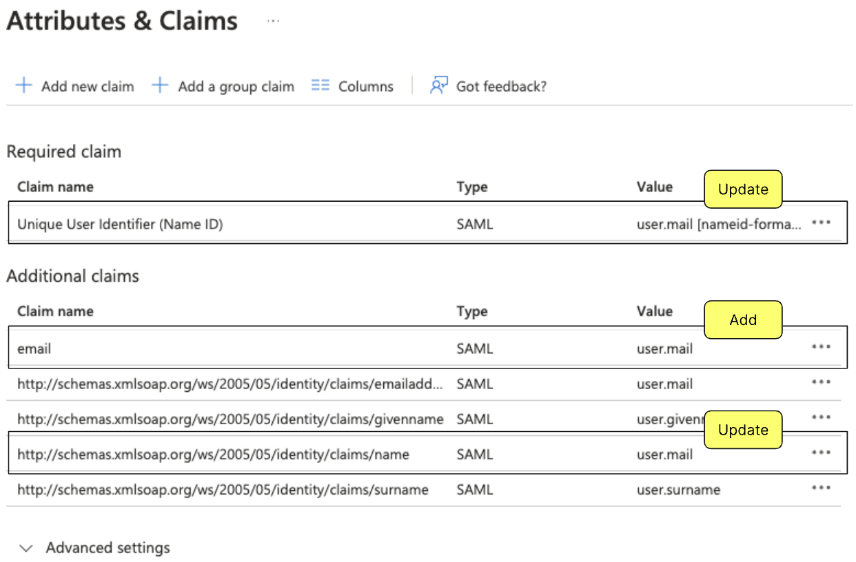 Attributes and Claims - Zoomed